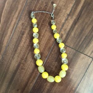 Yellow beaded necklace